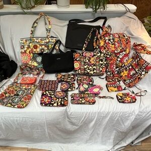 Vera Bradley Black & Floral Mix Collection of 20 Pieces